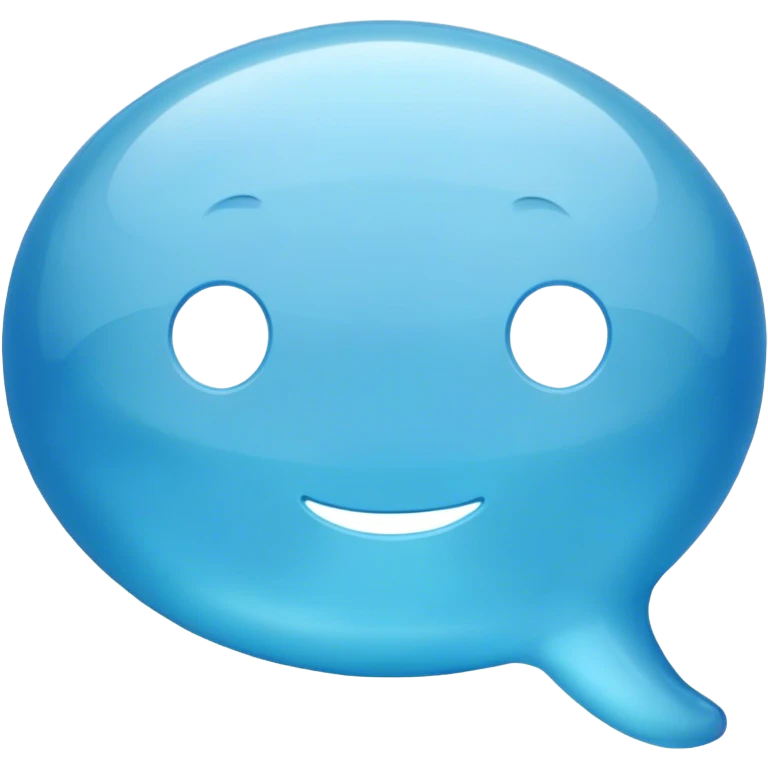 light blue chat bubble emoji