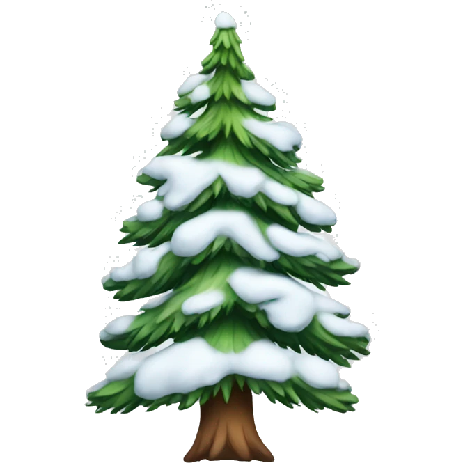 Pine tree with snow emoji