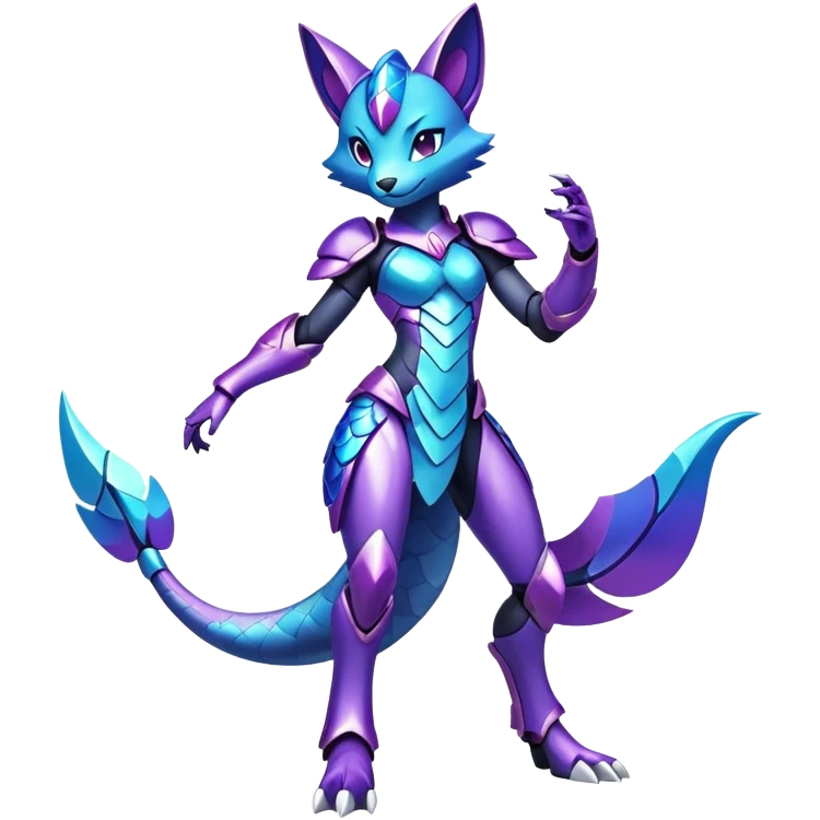 Shiny Cool Anthro Sona Fakemon Full Body emoji