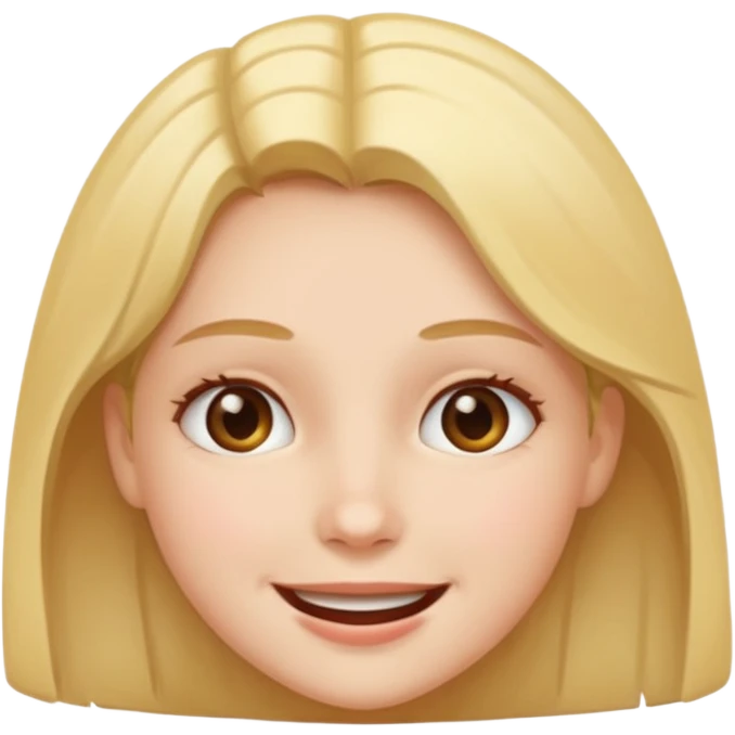 smiling girl close-up portrait closed mouth emoji