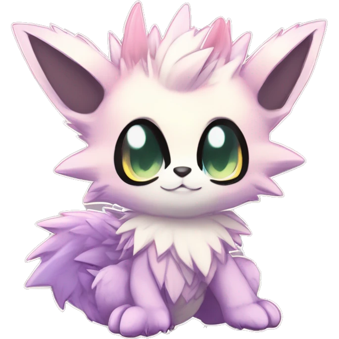 Anthro Scalie Spiky Cool Edgy Magical Shiny Colorful Pastel Sparkle Kemono-style Chibi Fantasy-Animal-Fakémon-Pokémon-Hybrid Fur Sona Aesthetic Full Body emoji