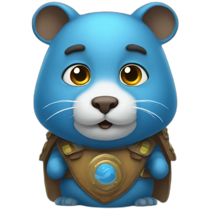 Blue Golang Gopher Guardian emoji
