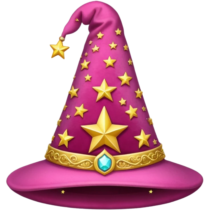 a pink magical hat emoji