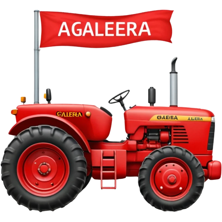Um trator com o nome: ELITE alegretense a galera é pressão  emoji