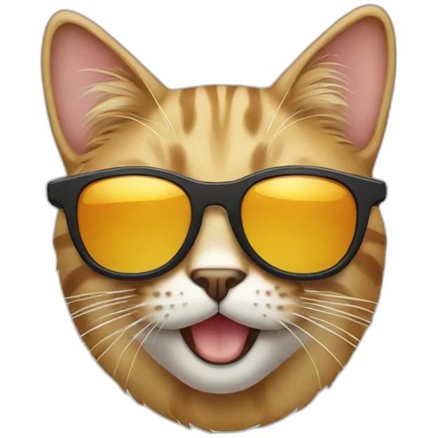 Cat with sunglasses emoji