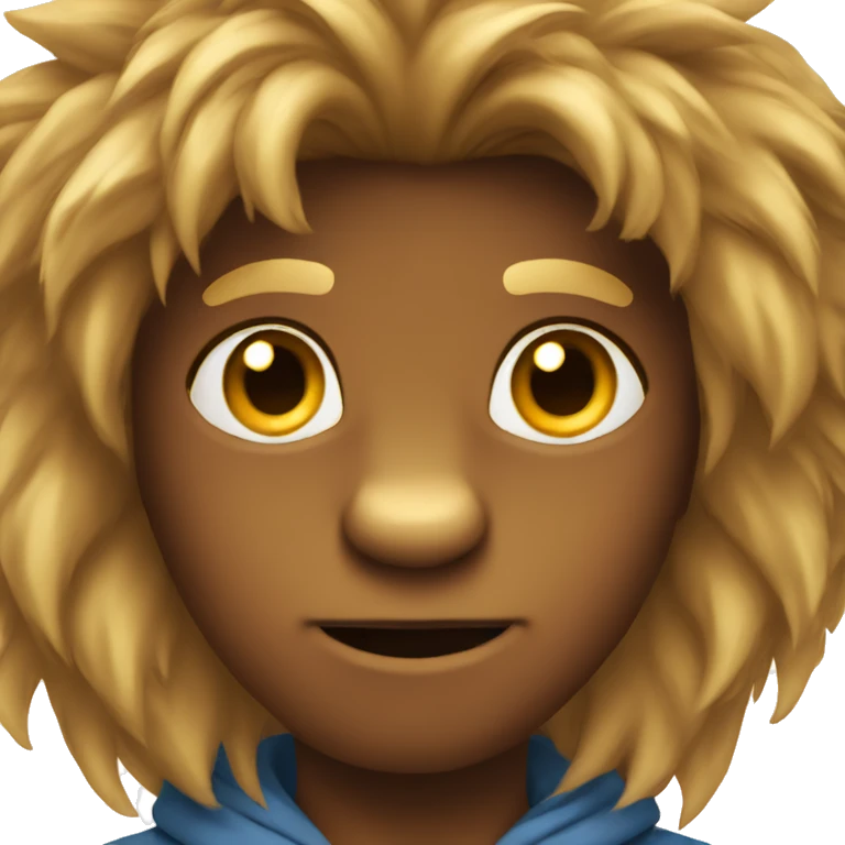 Lion boy with a big hart  emoji