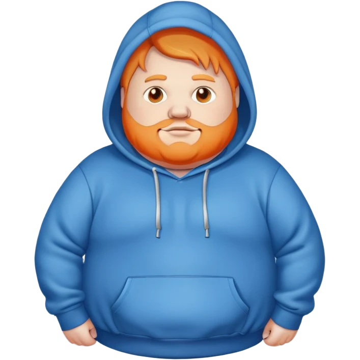 Fat orange guy with blue sweater and hoodie caseoh emoji