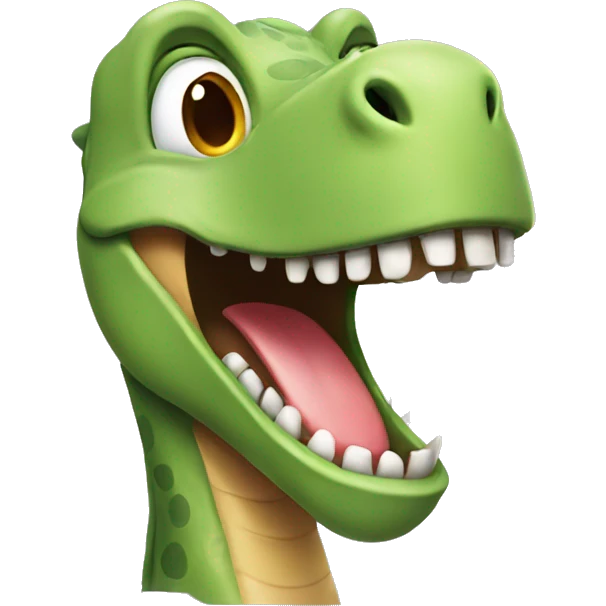 laughing dinosaur emoji