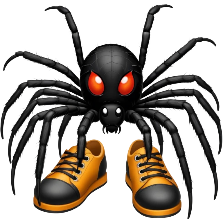 Spider with shoes emoji