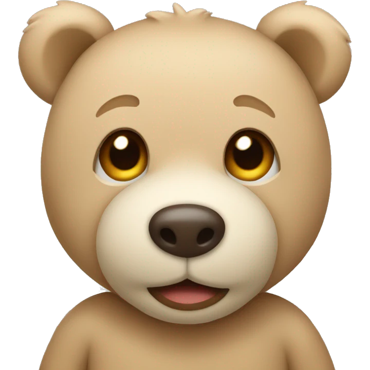 beige teddy bear  emoji