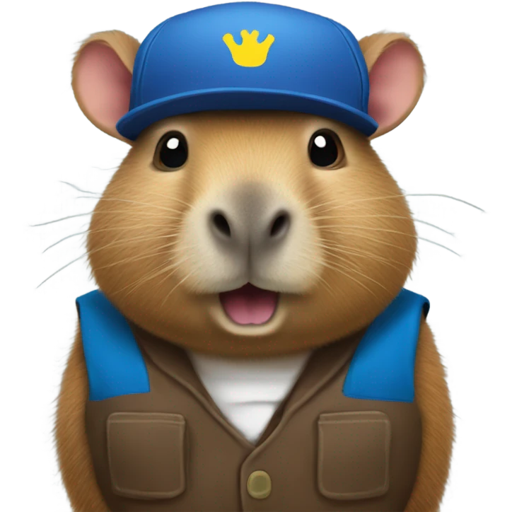 capybara wearing a walmart vest emoji