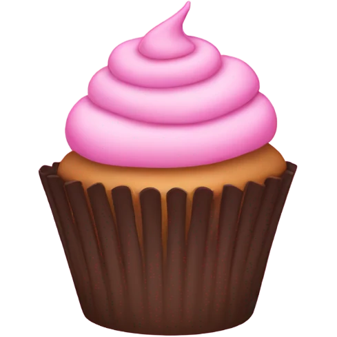 Pink cupcake emoji