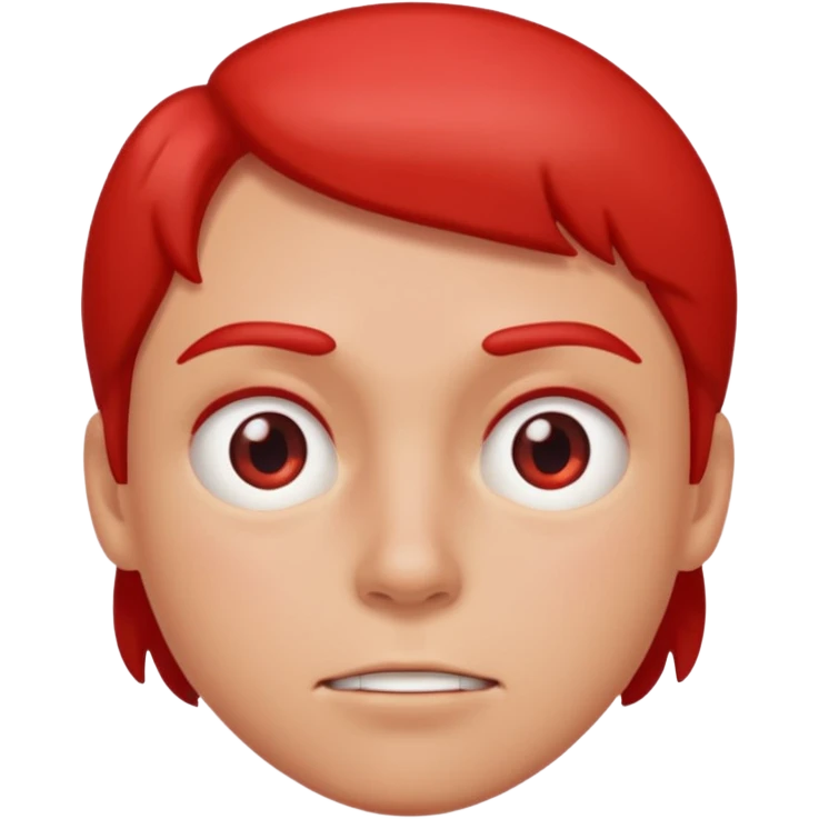 red sweaty face emoji