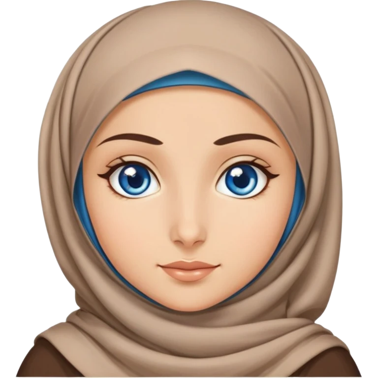 Turkish beautiful finish Konya girl blue eyes with hijab dress and ramadan background  emoji