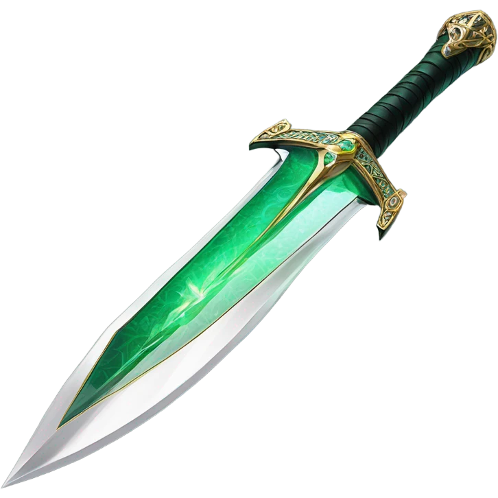 Emerald sword emoji
