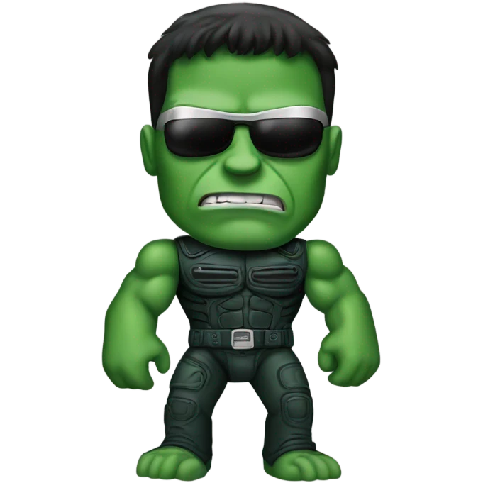 Terminator Hulk dark Green emoji