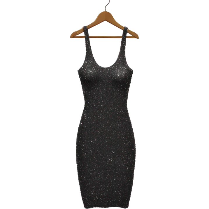 sparkly long bodycon dress on hanger emoji