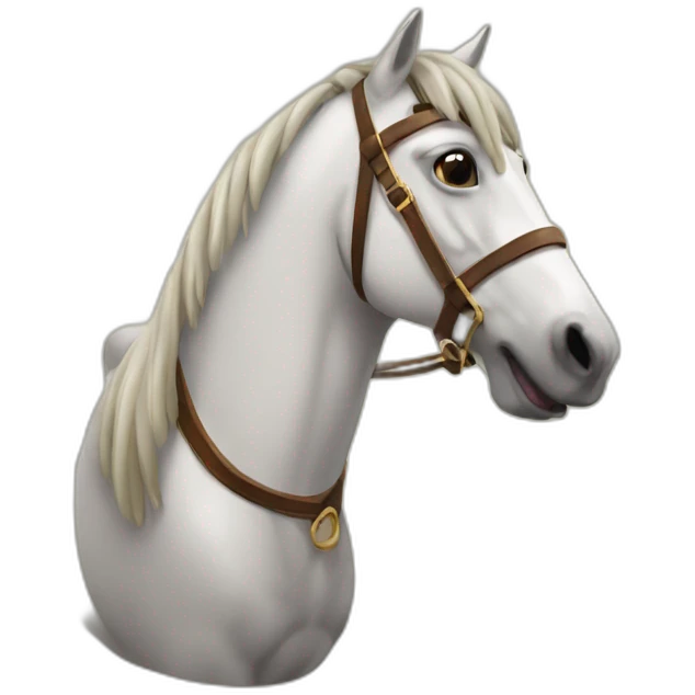 Cheval avec jokey emoji