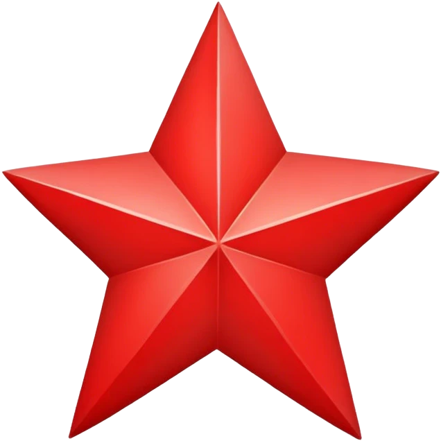 Red six point star emoji