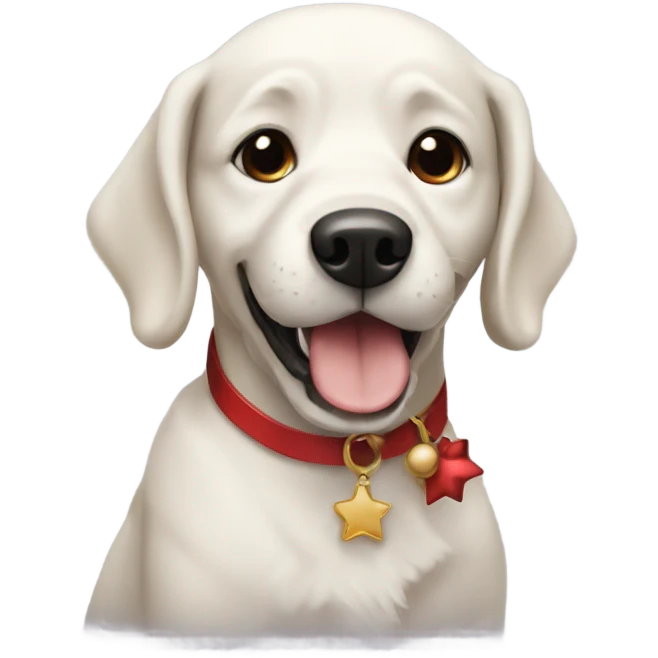 Dog wishing merry Christmas  emoji