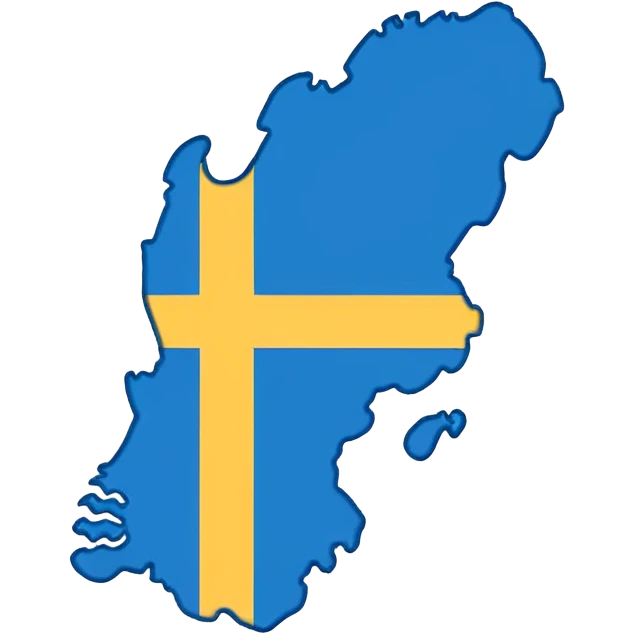 Sweden shaped country  emoji