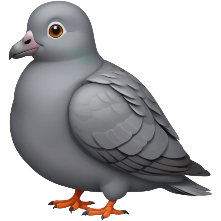 a cute pigeon emoji the size of the turtle emoji emoji