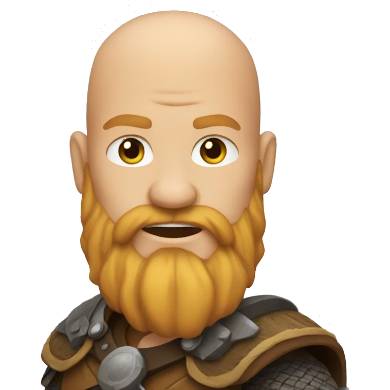 bald bearded viking emoji