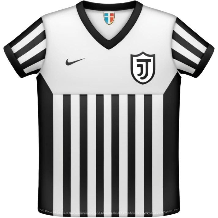 una "J" stilizzata in bianco e nero, formata da due strisce verticali che richiamano lo scudetto e la maglia bianconera emoji