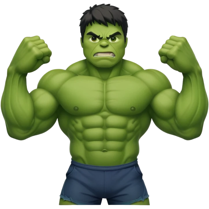 Hulk flexing his muscles  emoji