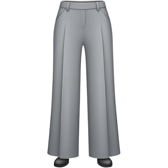 only gray wide leg pants, flat product photography, plain garment item isolated on white, no human elements, no limbs, just the pants emoji