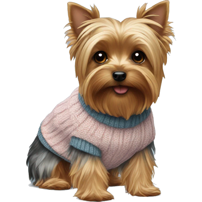 Yorkie in a sweater emoji
