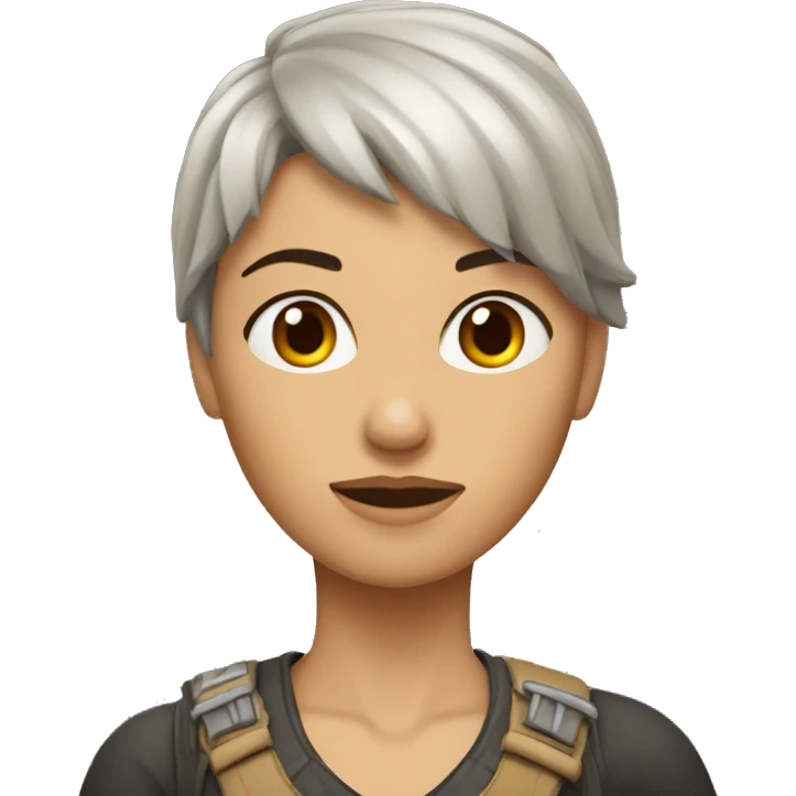 Una mujer de pelo largo enrulado furiosa emoji