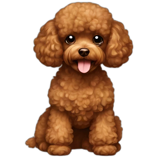 Brown toy poodle emoji