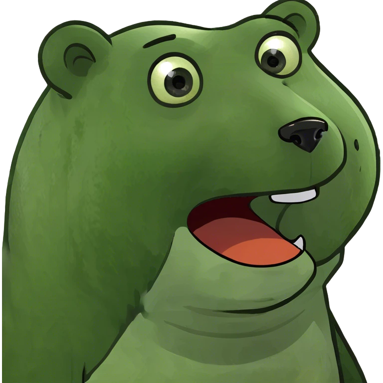 Bear looking visibly shocked emoji