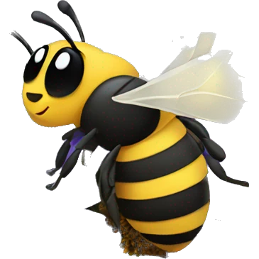 Bee with flower emoji