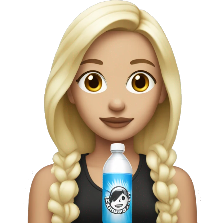 Blonde girl with white claw emoji