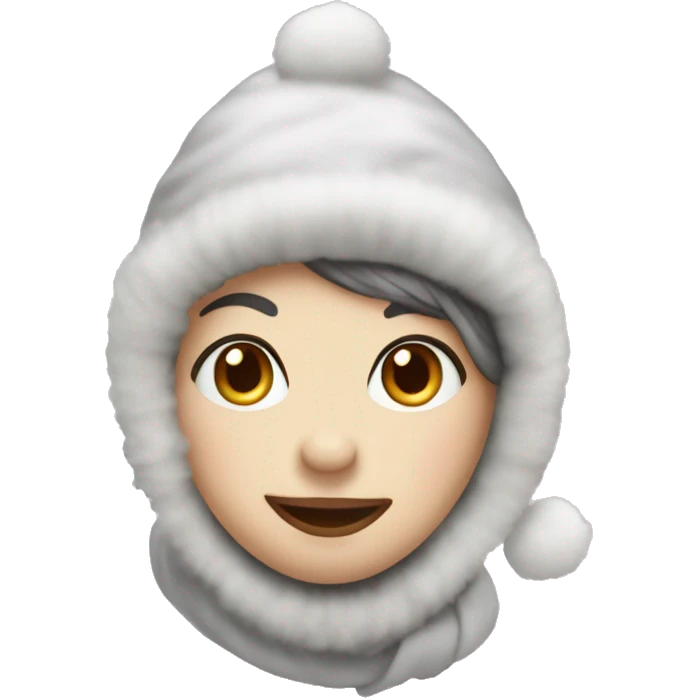Coquette snowmand emoji