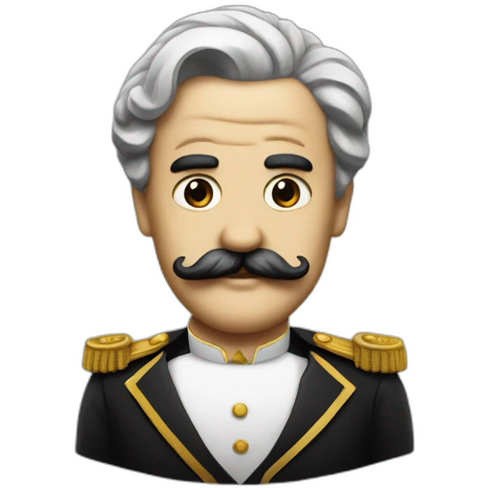 Dictator with Chaplin mustache emoji