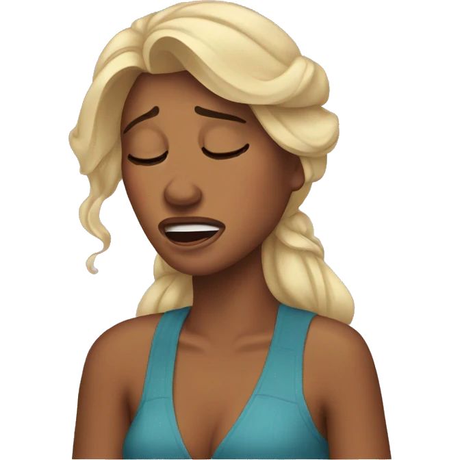 Pretty Woman crying emoji