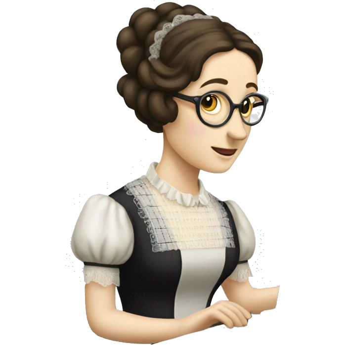 ada lovelace typing on her computer emoji