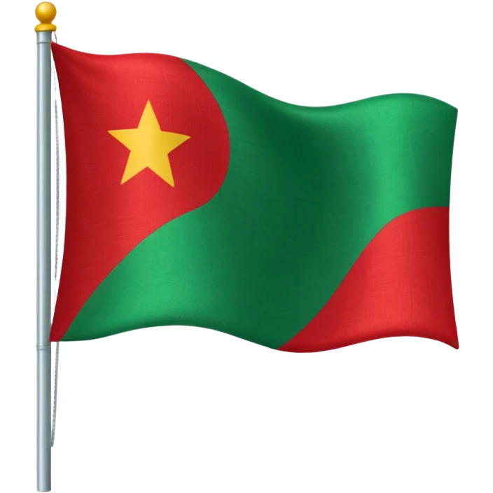 Una bandera roja y verde abajo emoji