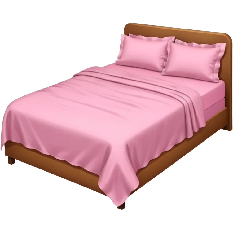 a bed with pink linens emoji