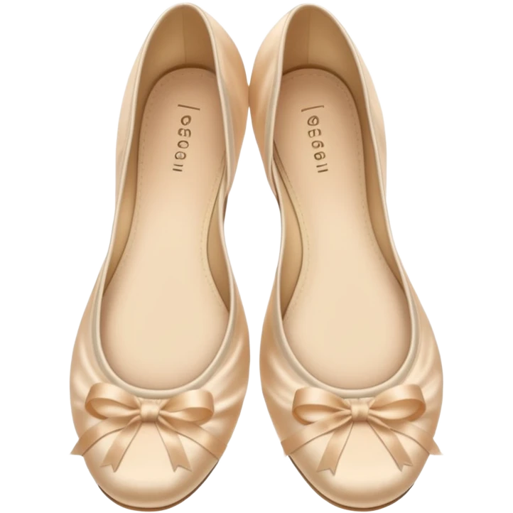 Beige silk ballerina shoes emoji