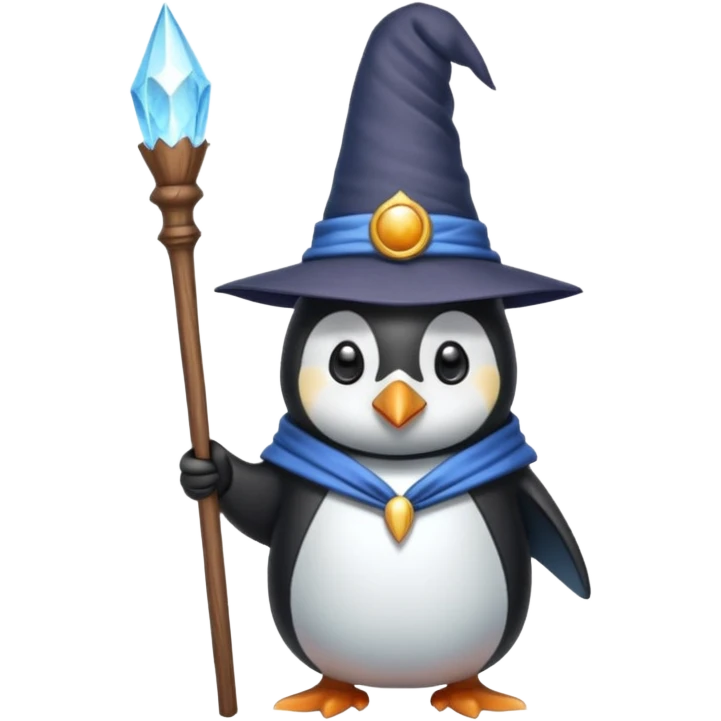 Penguin Wizard emoji