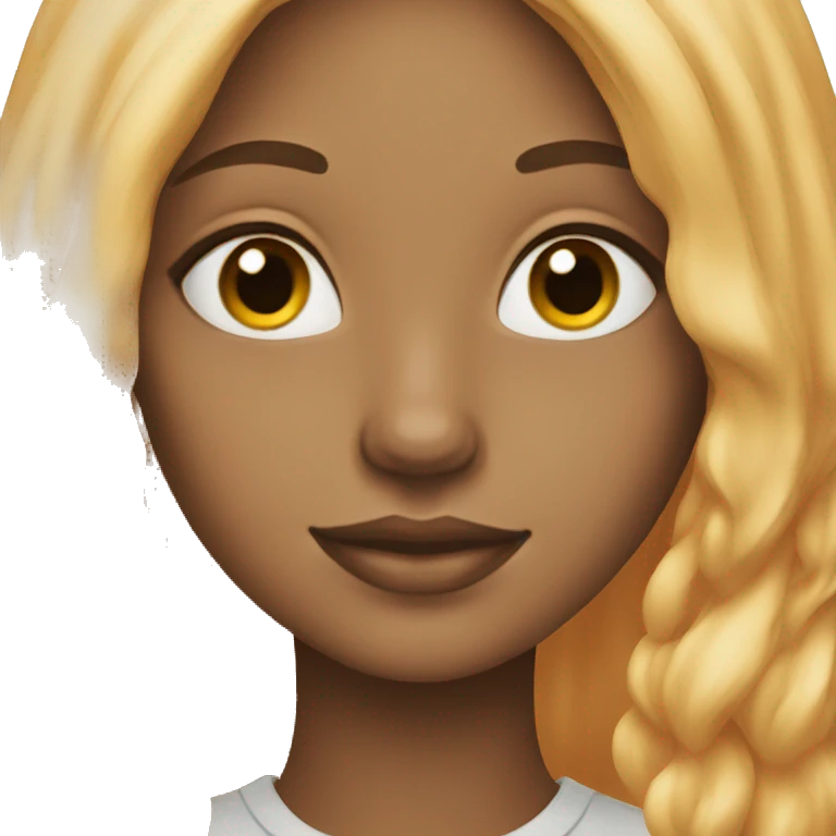 Blonde girl with orange cat emoji