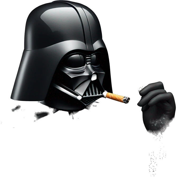 Darth vader smoking a puffing emoji