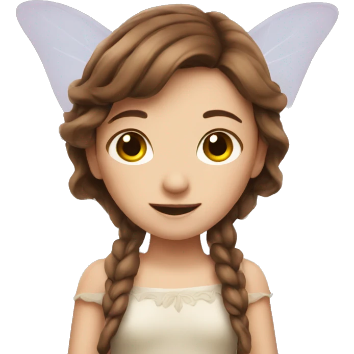 fairy girl with brown hair emoji