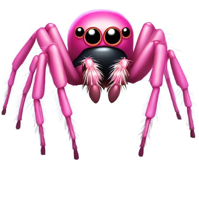 pink fat jumping spider  emoji