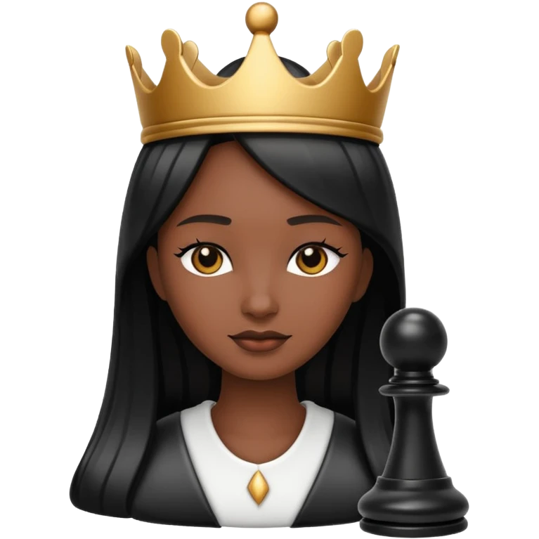 Black chess queen emoji