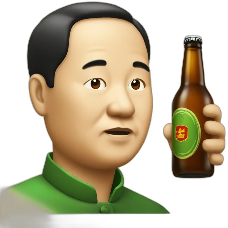 mao tse tung drinkin a beer emoji